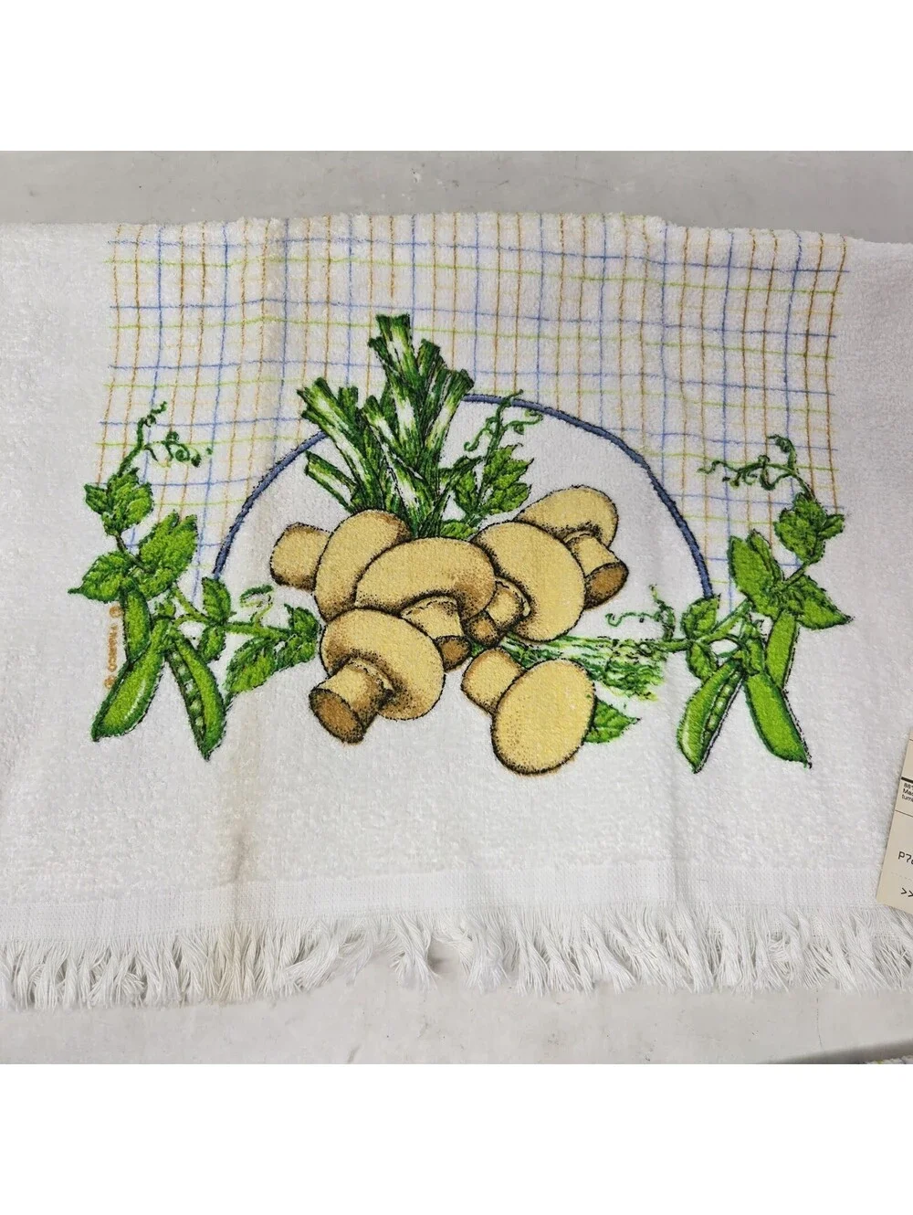 Vintage 1970’s Sears Mushroom Fringe Hand Towel Terry Cloth NWT READ